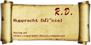 Rupprecht Dániel névjegykártya